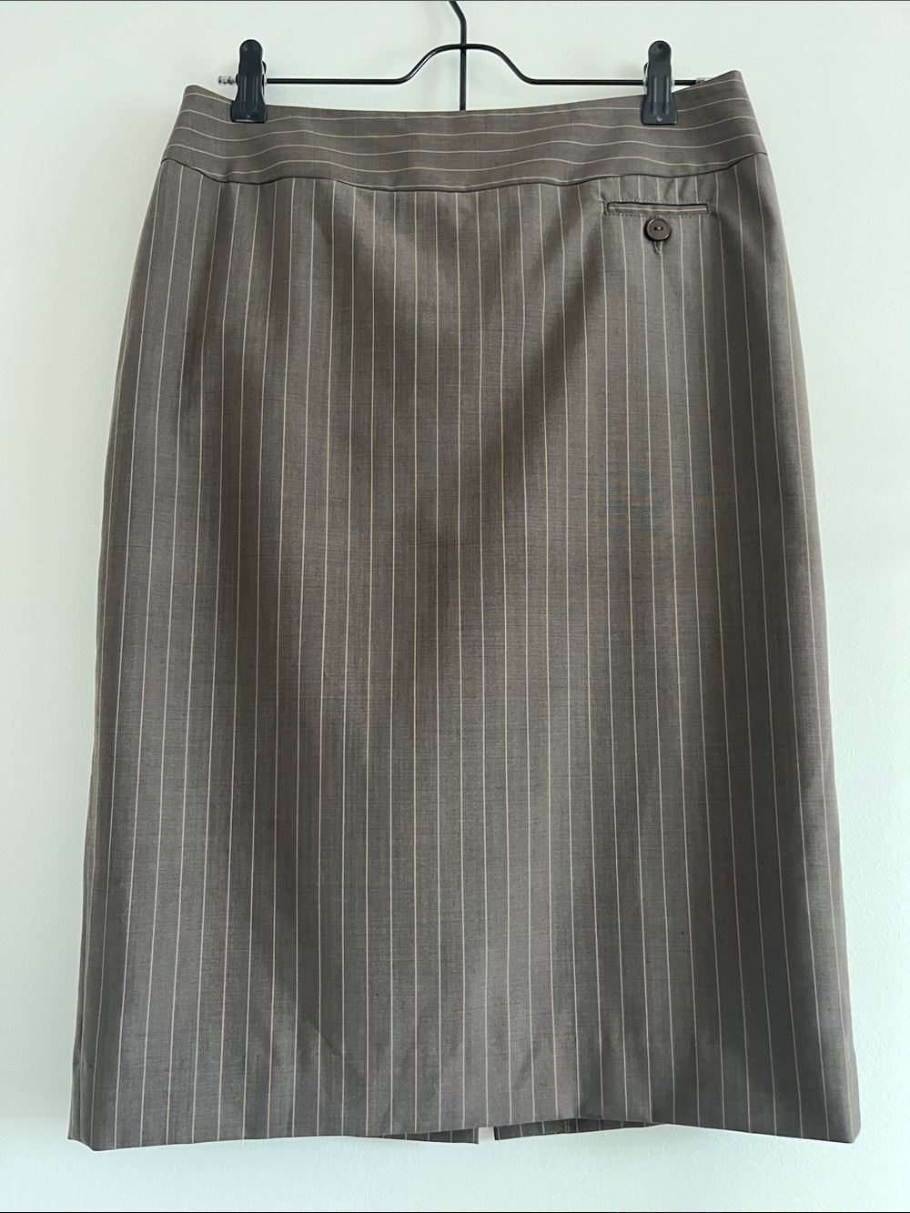Teenflo Striped Wool Blend Pencil Skirt Brown Size 6 Like New